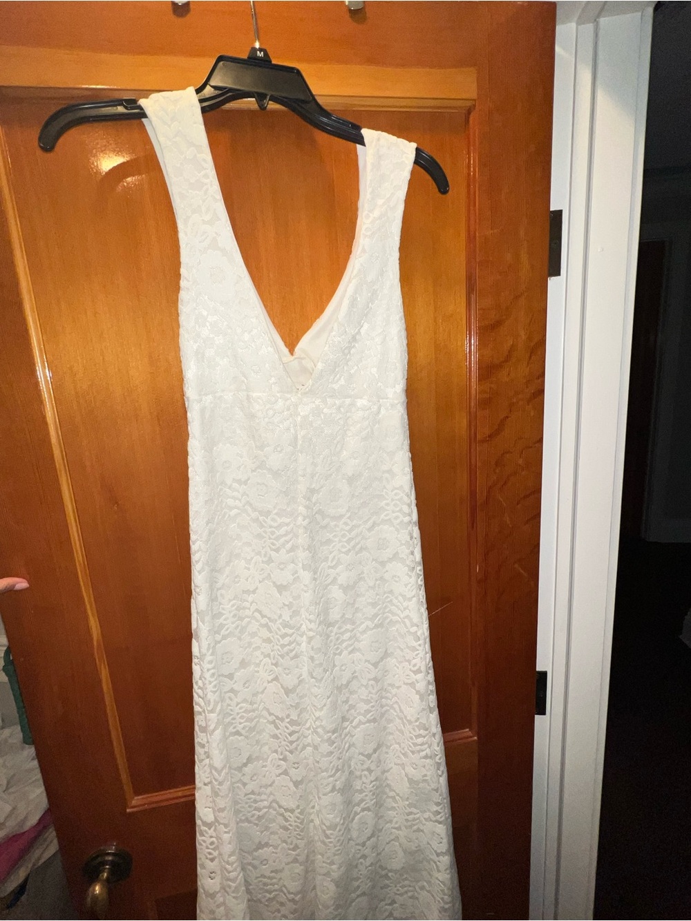 ASOS White Lace V-Neck Maxi Dress - Picture 2 of 5